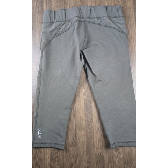5.11 Tactical Cropped Leggings Raven Range Green Women's Medium Belt‎ Loops - Picture 7 of 9